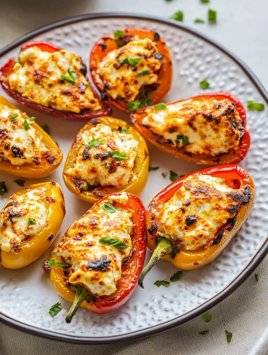 A plate of food with peppers and cheese.