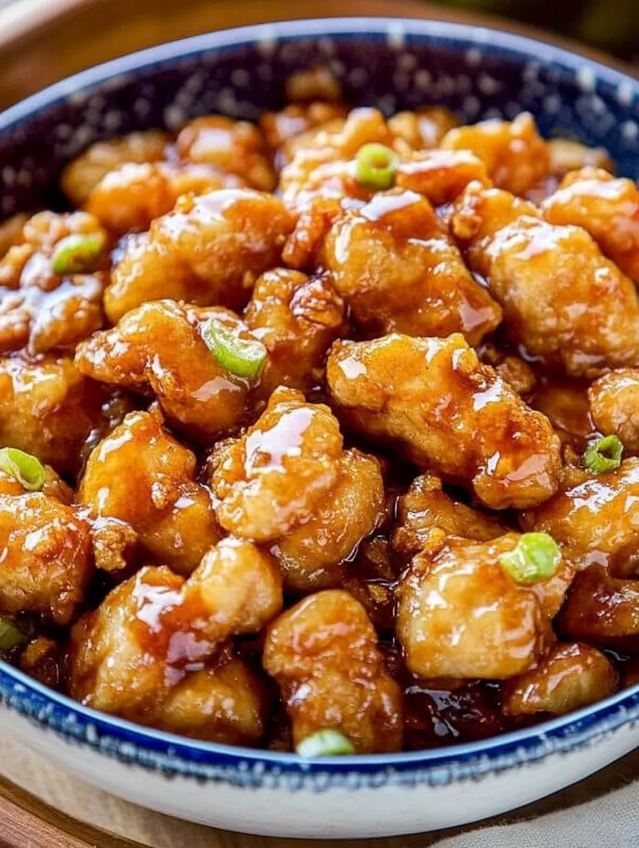 A bowl of chicken with sauce.