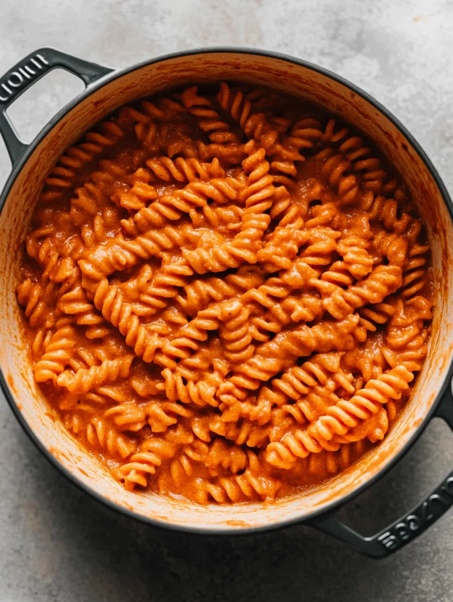 A bowl of pasta with tomato sauce.