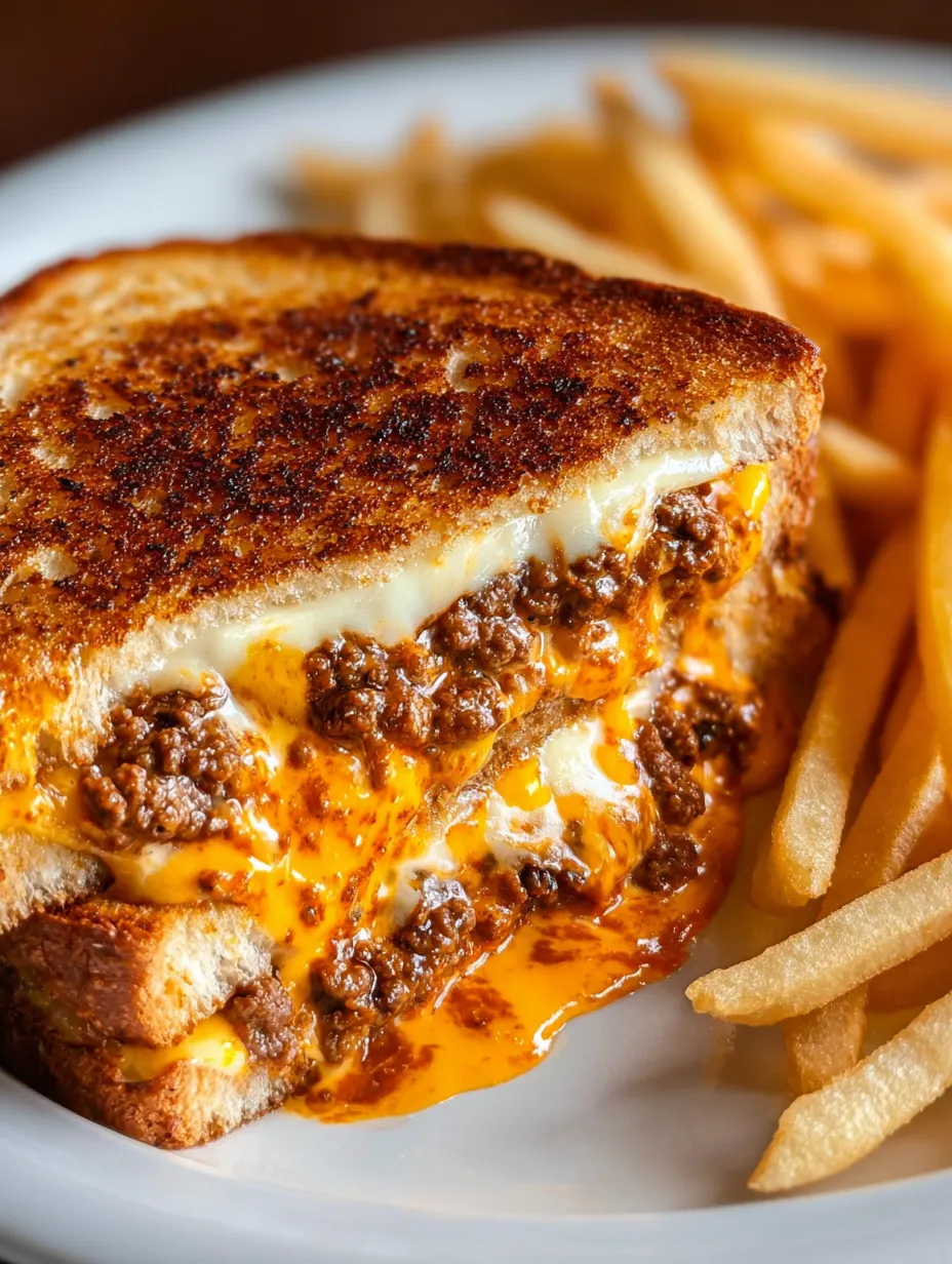 A sandwich with meat and cheese on a plate.