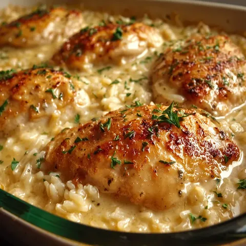 A bowl of rice with chicken.
