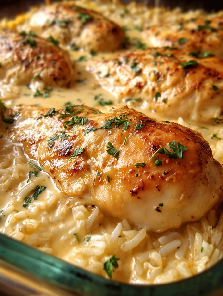 Chicken with rice and herbs.