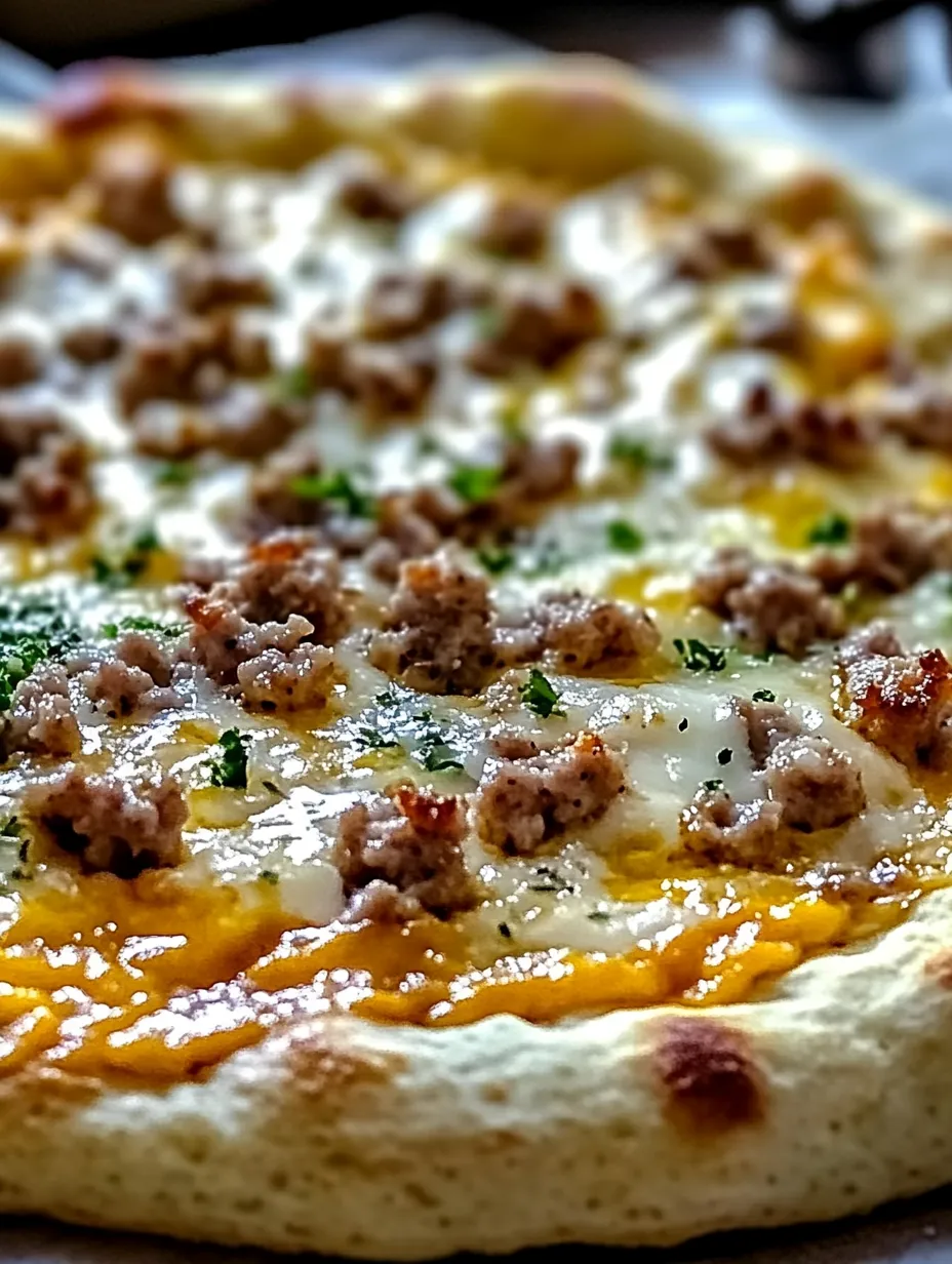 A slice of pizza with meat and cheese.