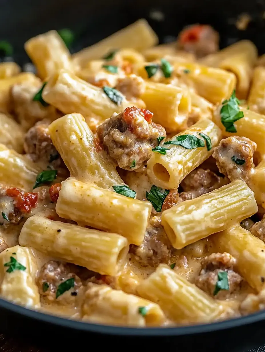 A bowl of pasta with meat and tomato sauce.