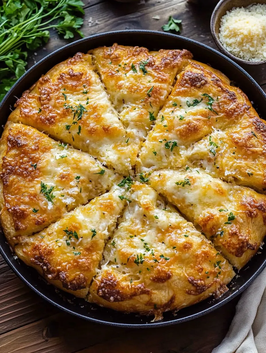 A pizza with cheese and herbs.