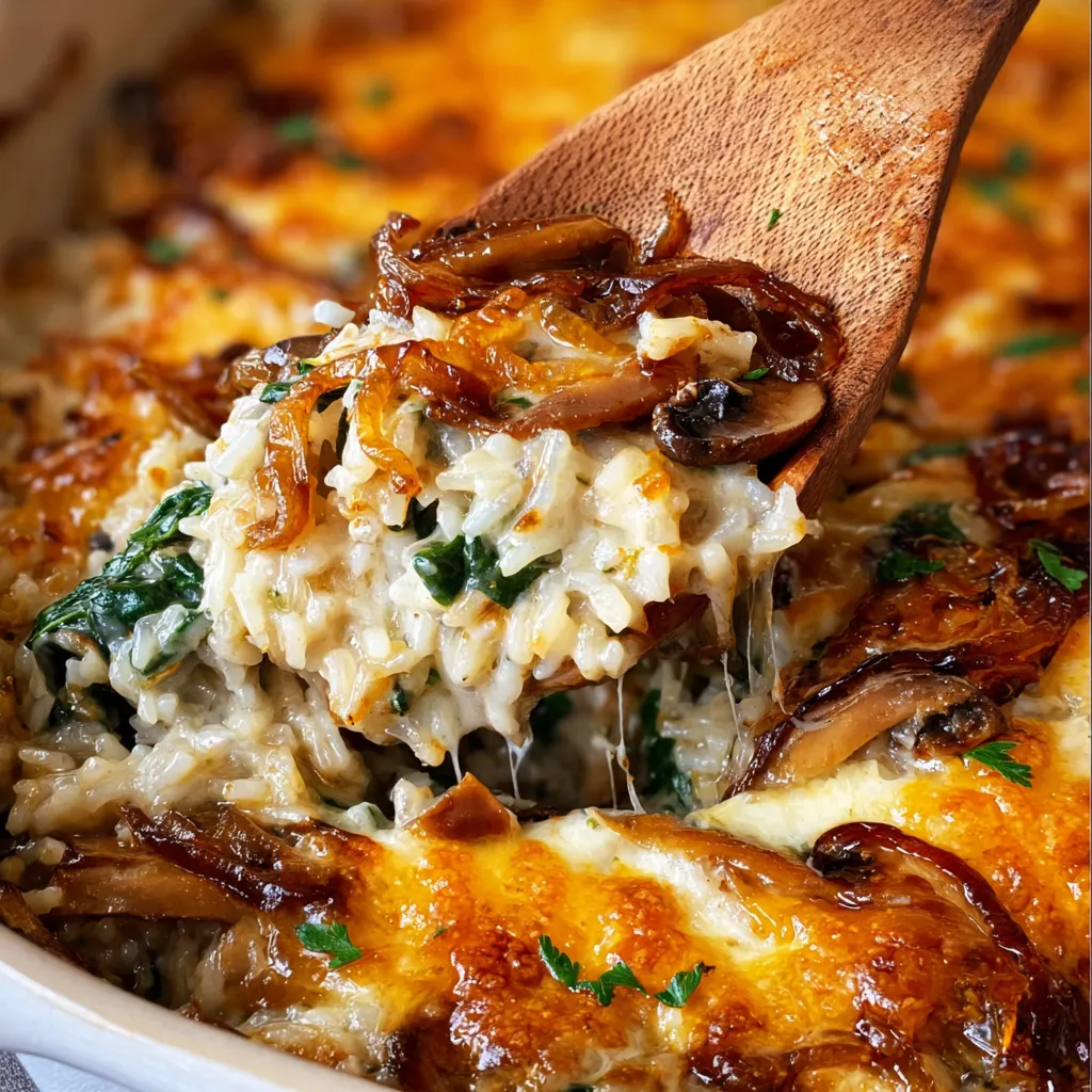 A wooden spoon is in a bowl of food.