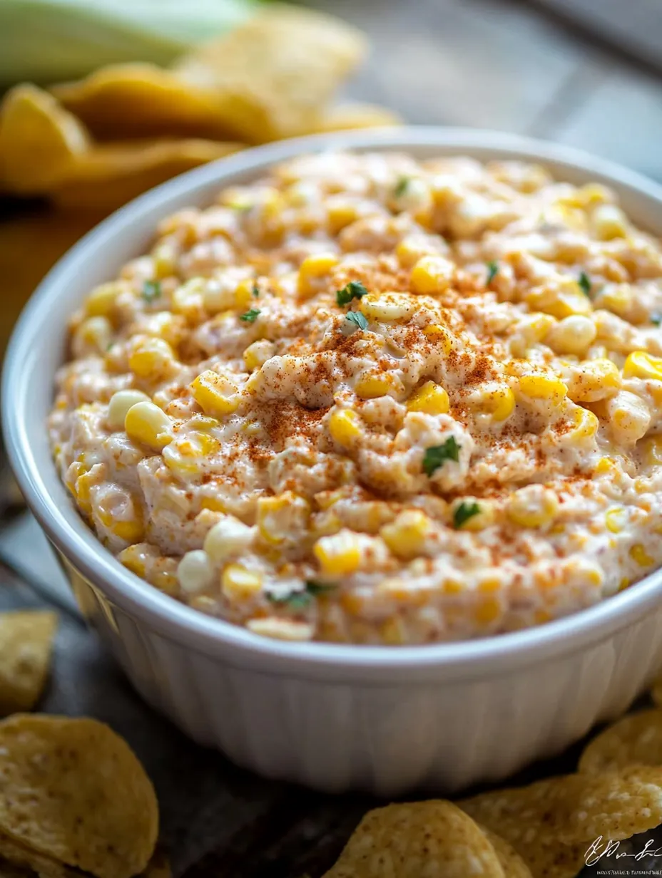 A bowl of food with corn and cheese.