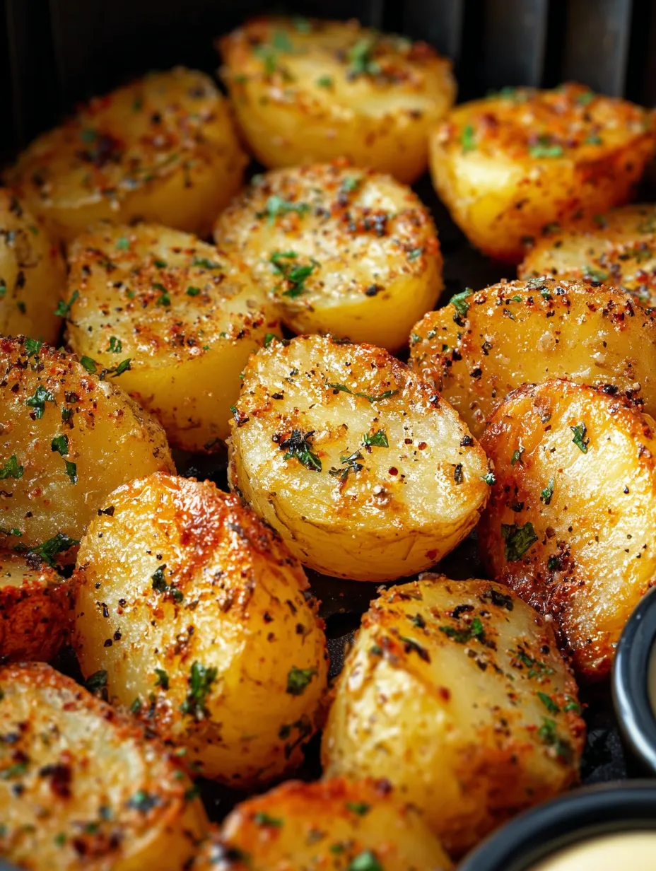 A close up of some potatoes.