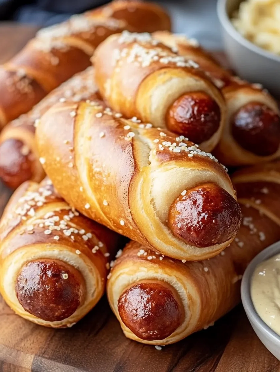 Hot dogs in a bun with mustard.