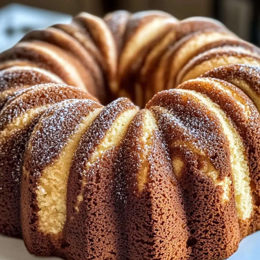 A cake with a brown frosting.