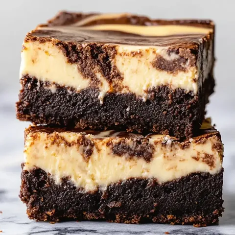 Chocolate cake square with creamy white top.
