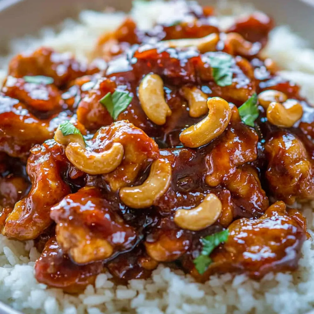 A bowl of chicken and rice.