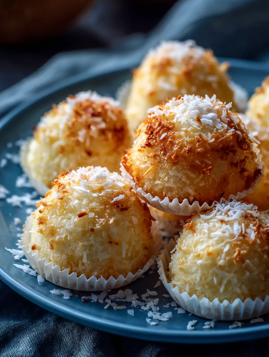 A plate of coconut balls.