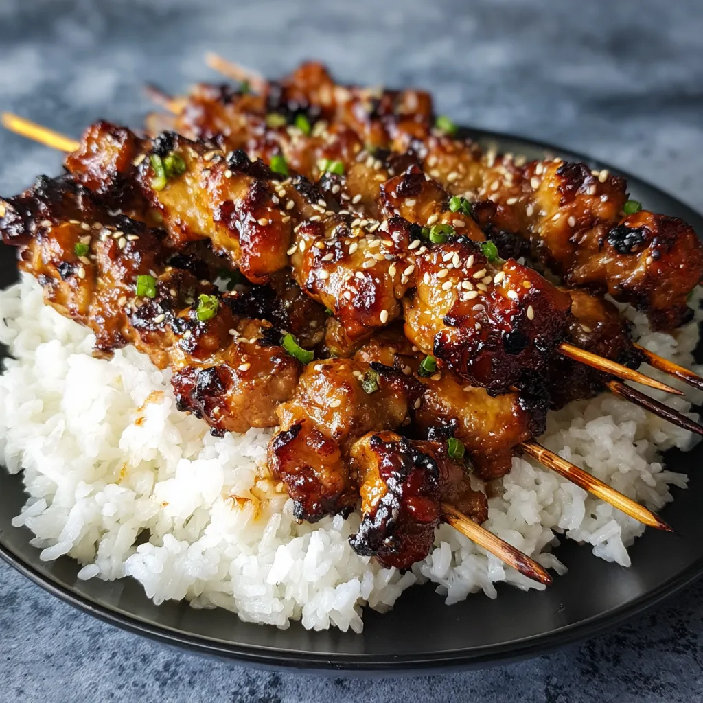 A plate of meat on rice.