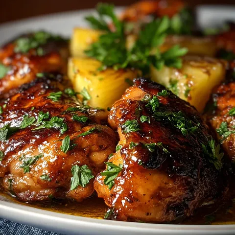 Chicken with herbs.