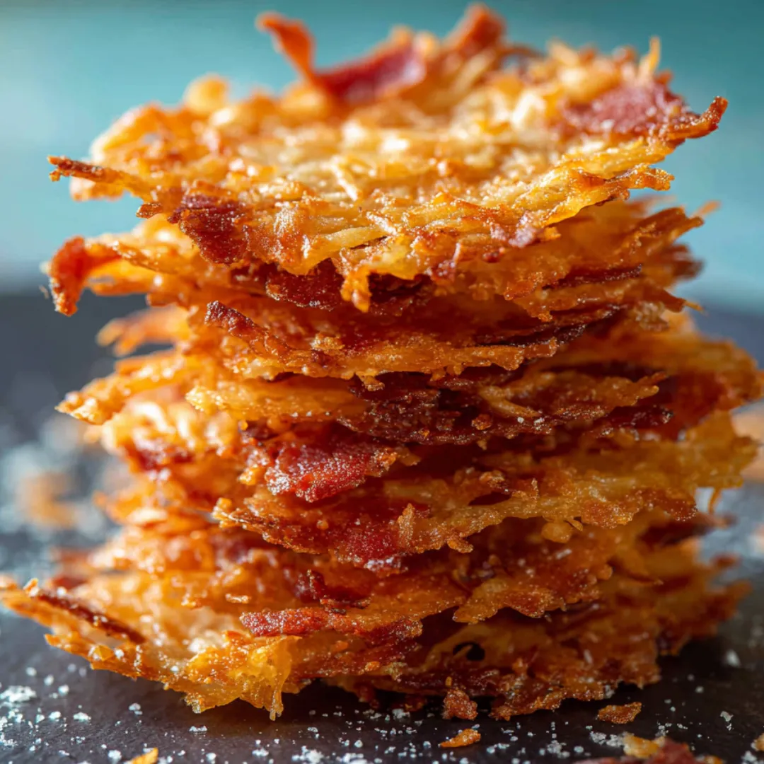 Bacon Bits on a black table.