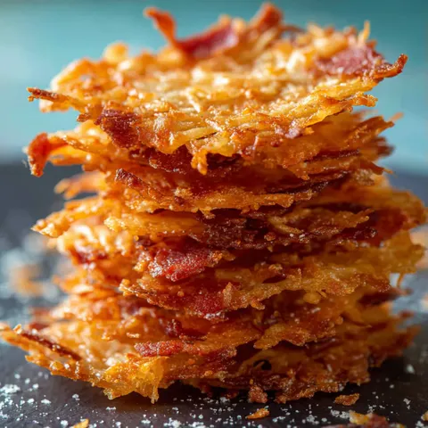 Bacon Bits on a black table.