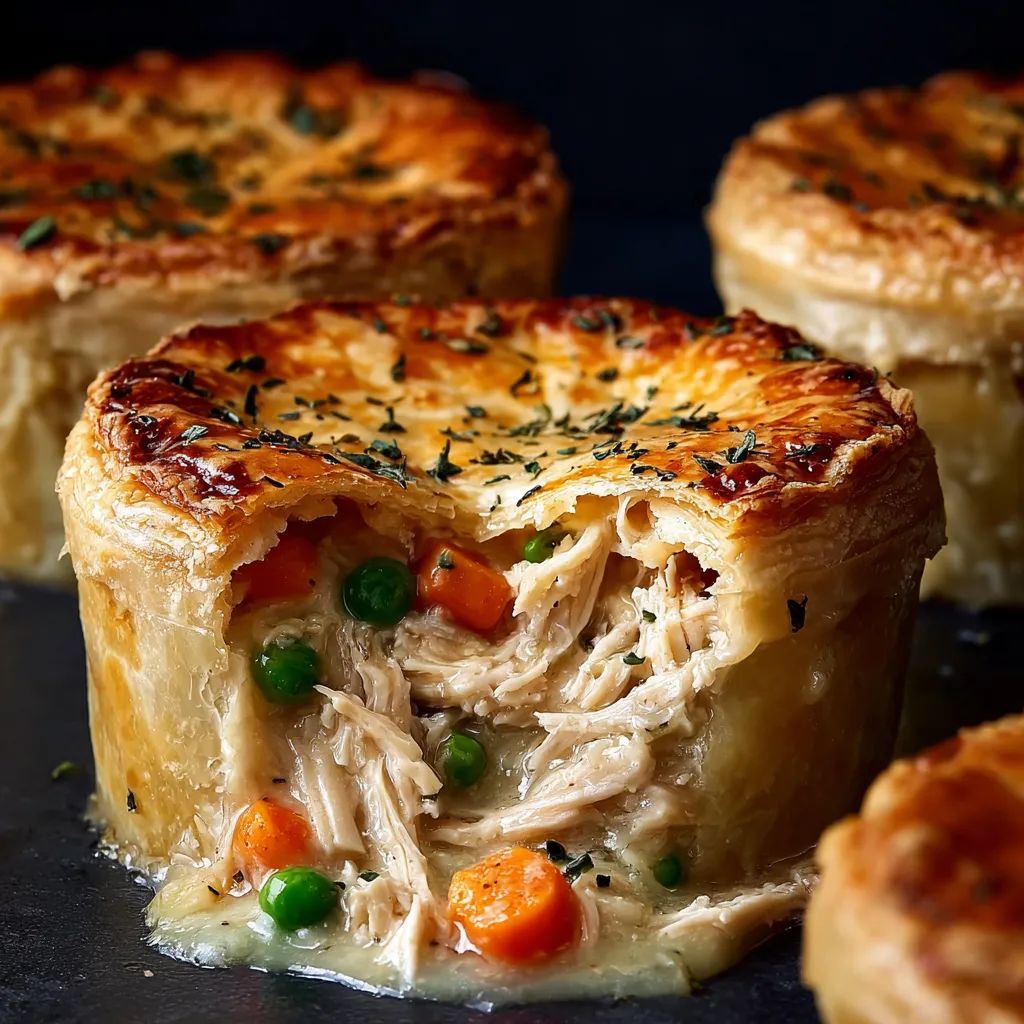 A close up of a pie with a carrot and pea filling.