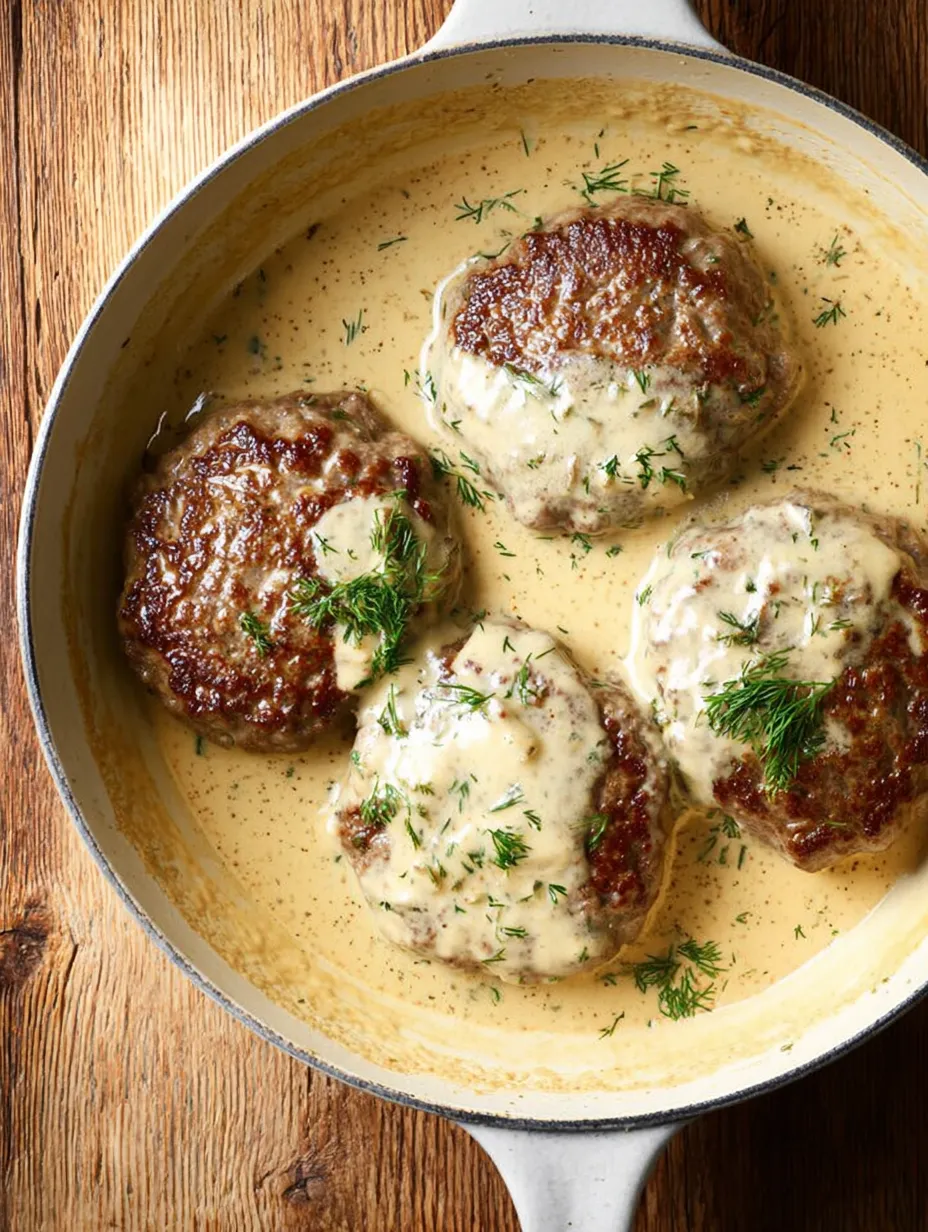 A pan of meat with sauce on a wooden table.