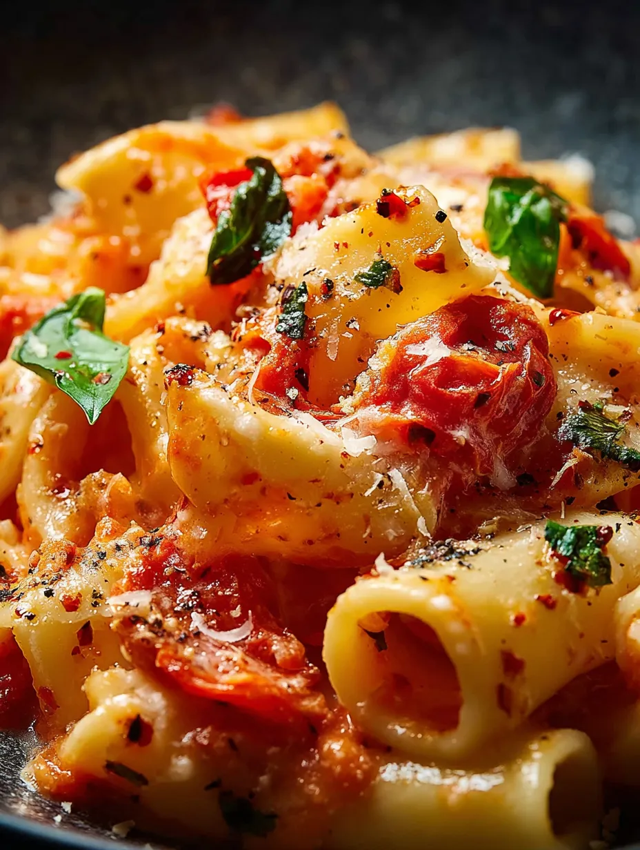 A plate of pasta with tomato sauce and cheese.