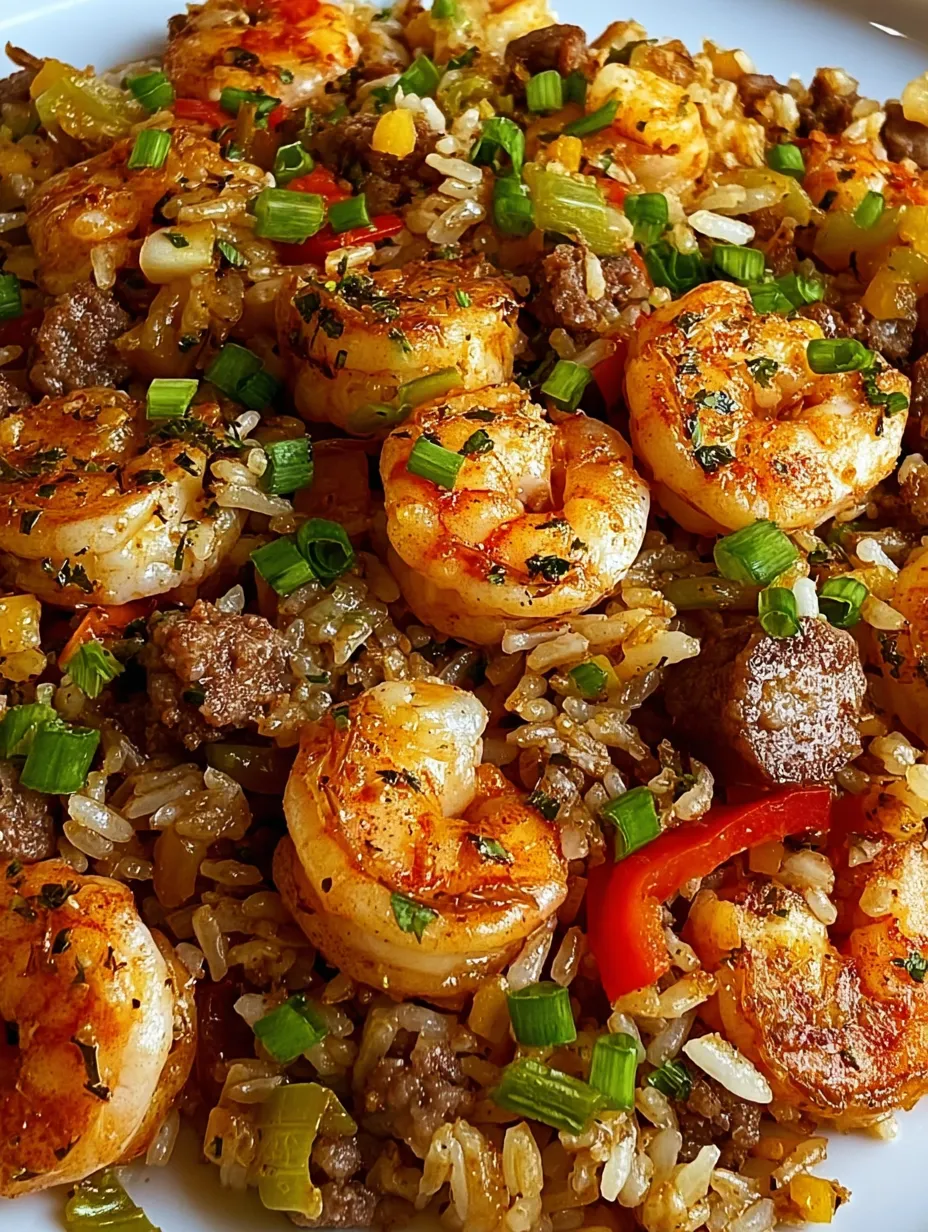 A dish of shrimp and rice.