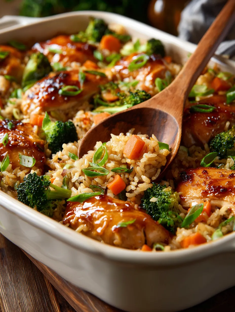 A bowl of rice with chicken and broccoli.