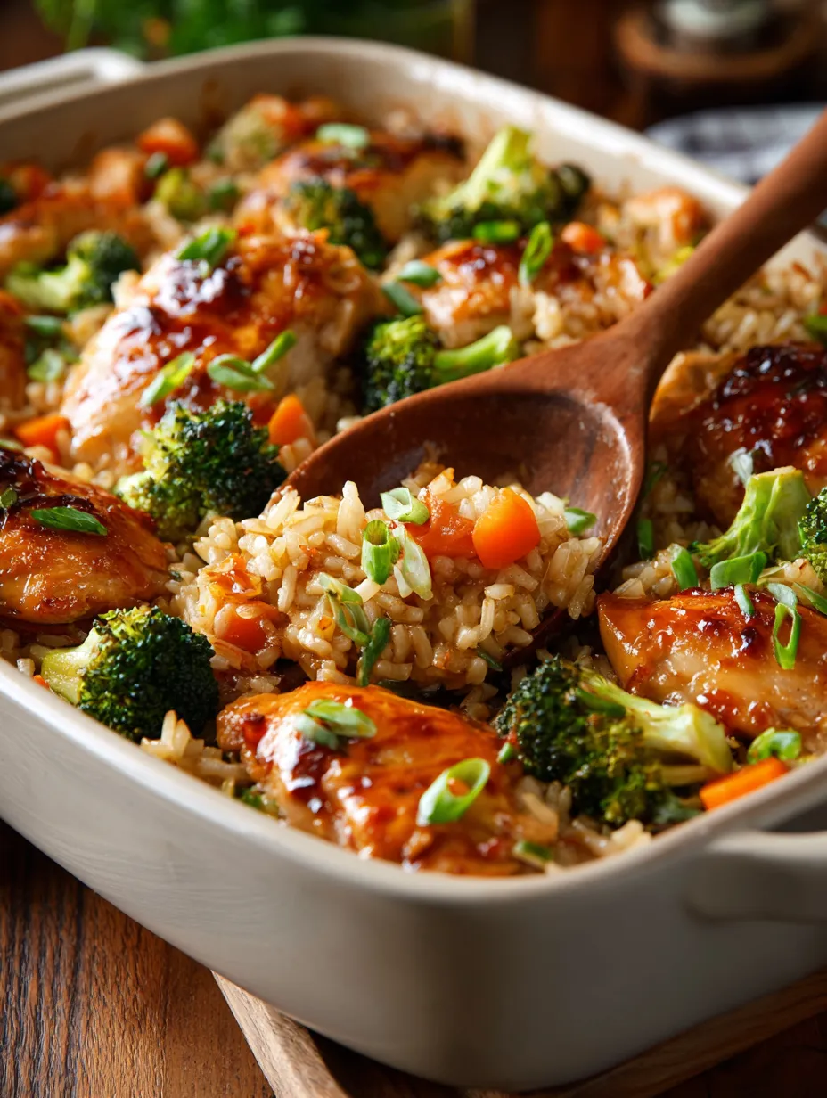 A bowl of rice and chicken with broccoli.