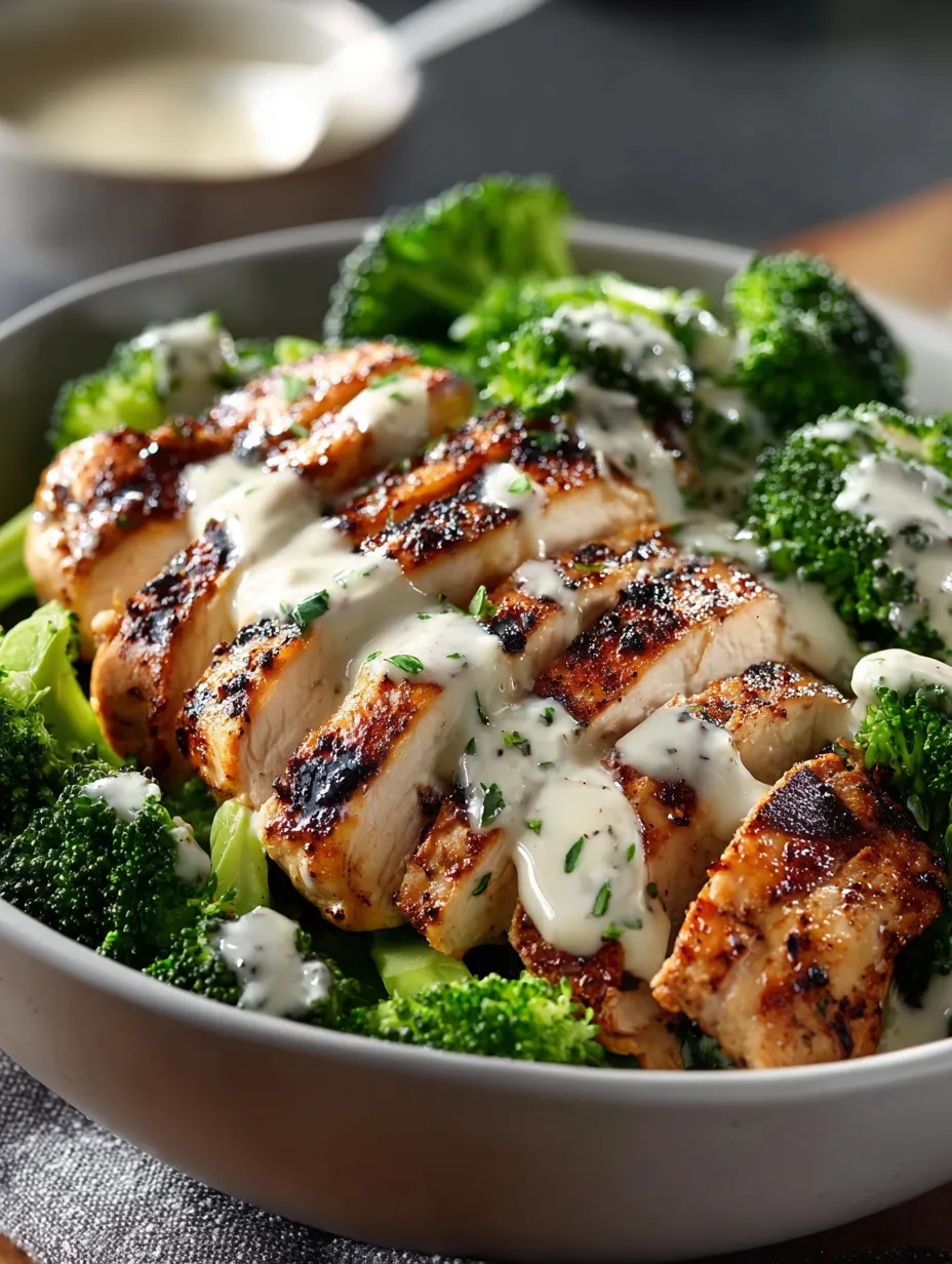 A bowl of chicken with broccoli.