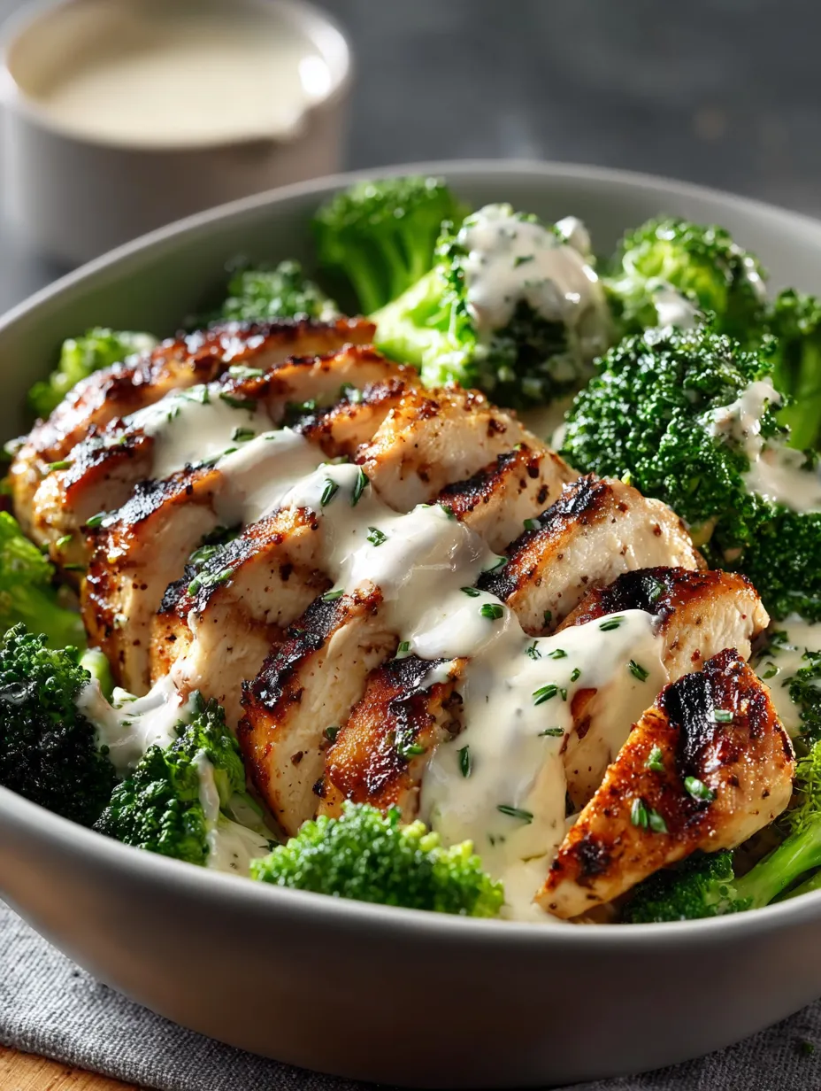 A plate of chicken and broccoli.