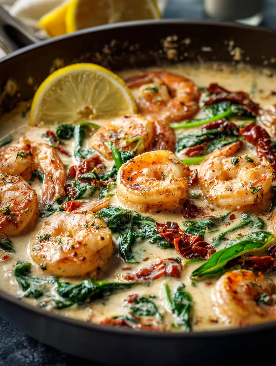 A bowl of shrimp and vegetables.