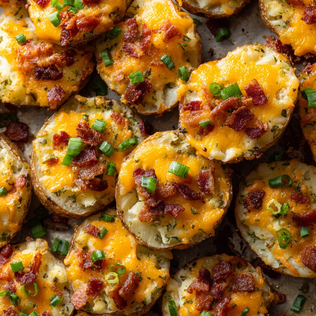Bacon and cheese potato bites.
