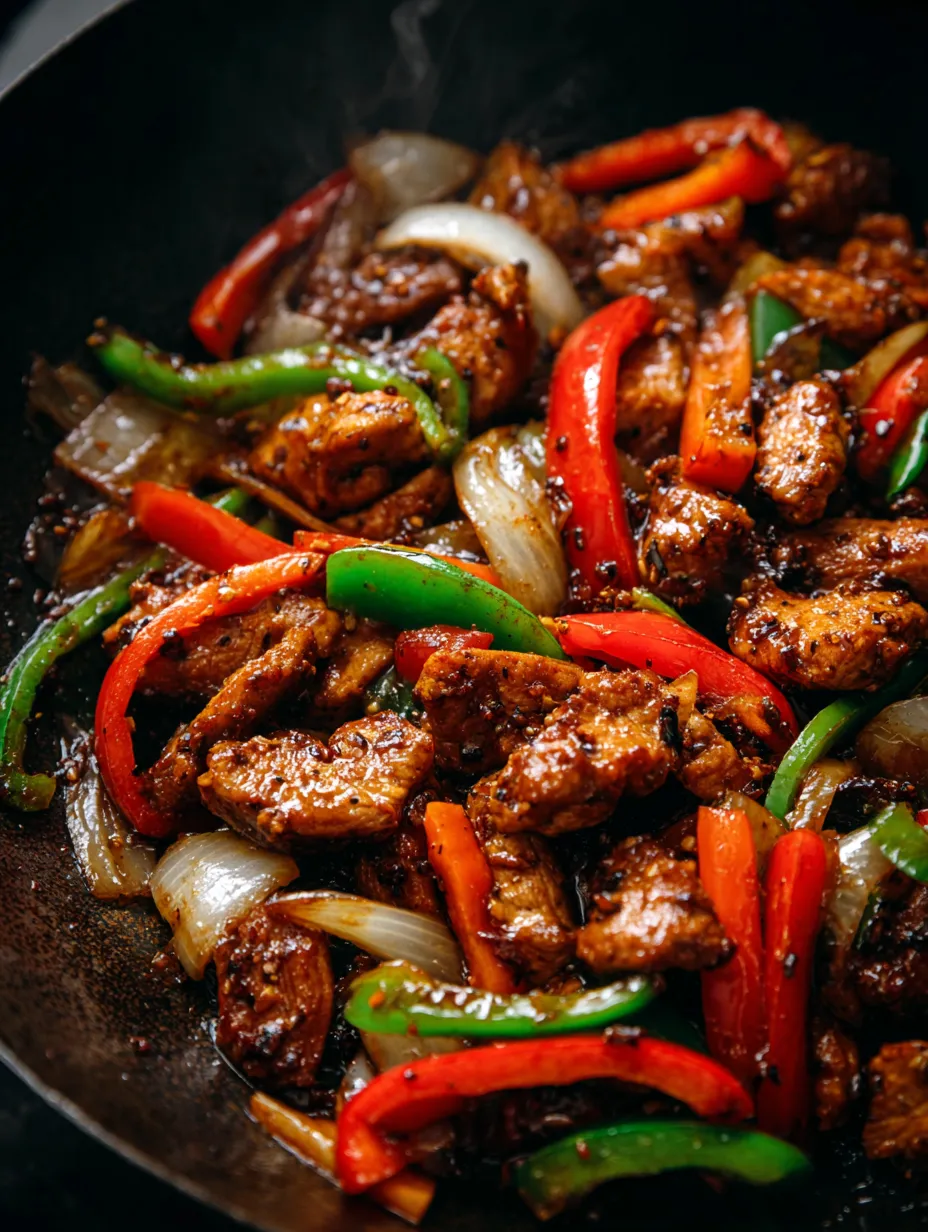 A pan of meat and vegetables.