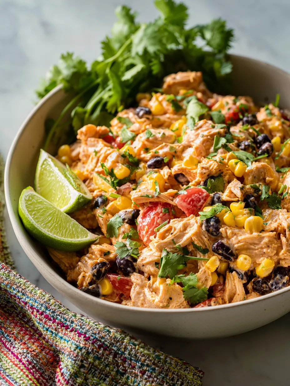 A bowl of food with tomatoes, corn, and beans.