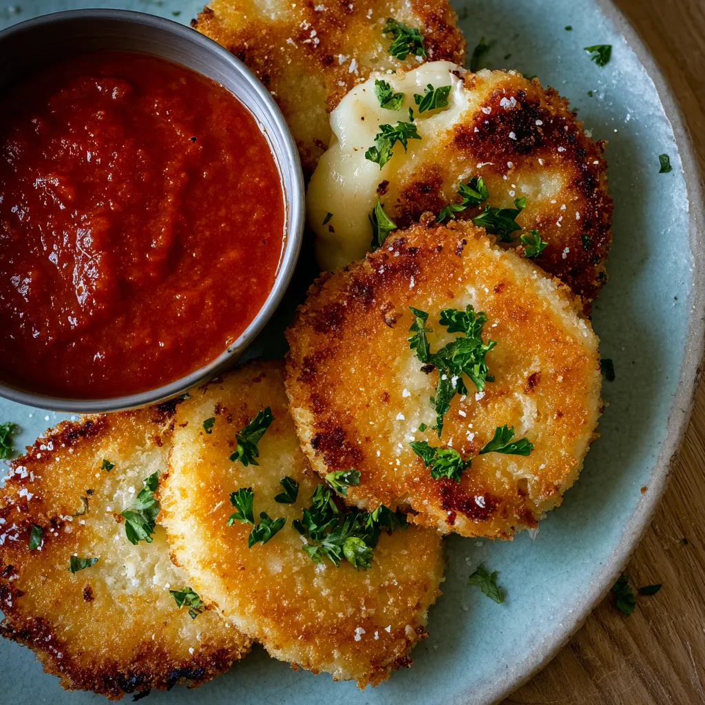A bowl of marinara sauce with breadsticks.