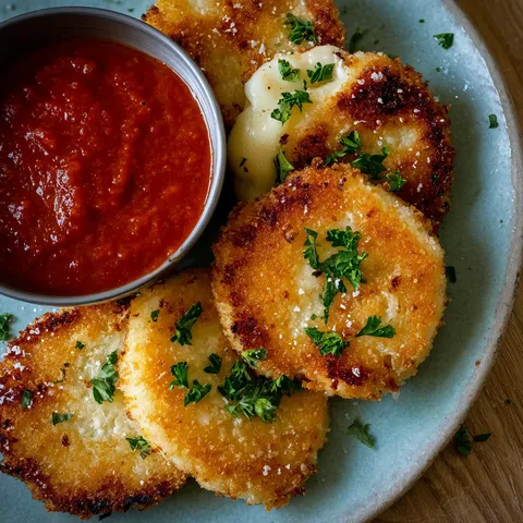 A bowl of marinara sauce with breadsticks.