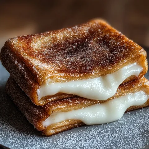 A stack of three grilled cheese sandwiches.