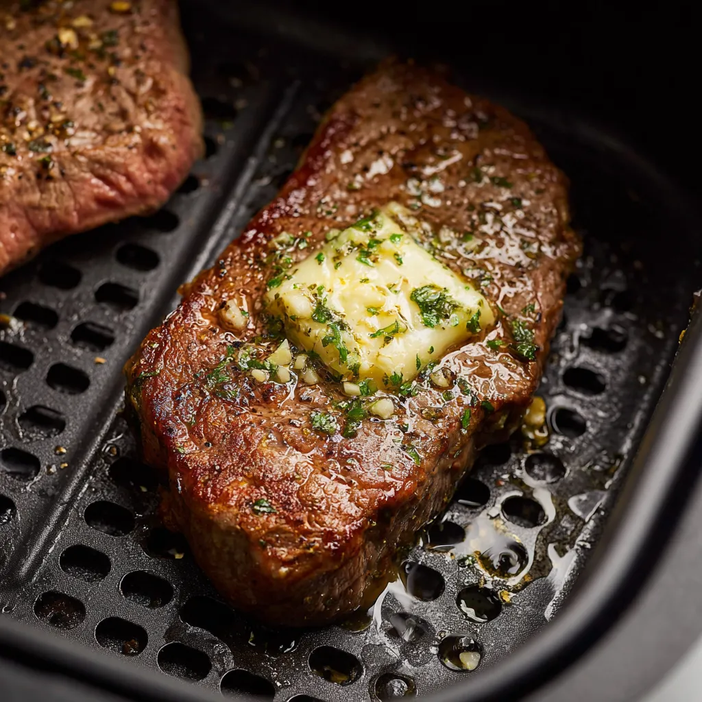 A piece of meat with cheese on top.