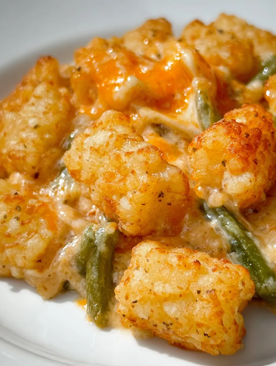 A plate of food with cheese and green beans.