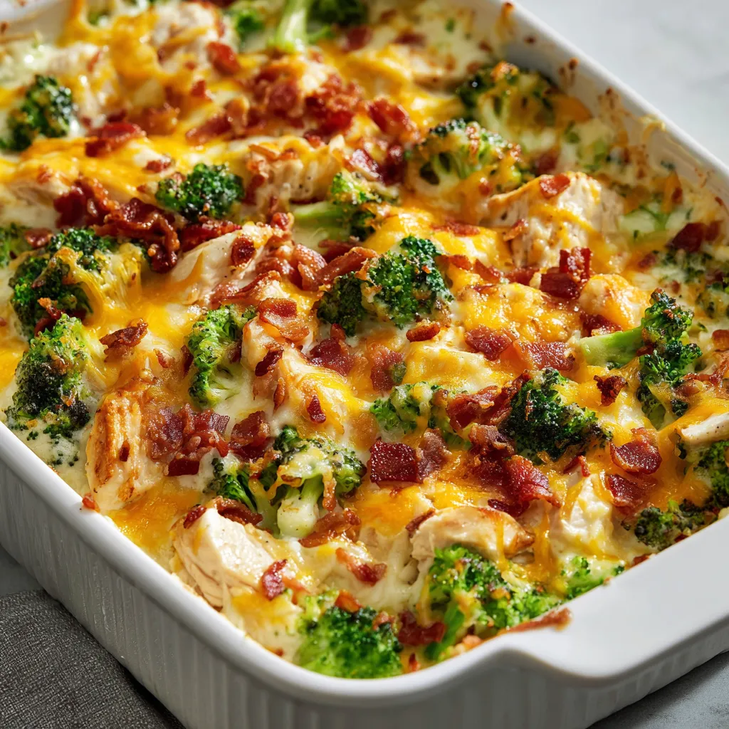 A dish of chicken and broccoli.