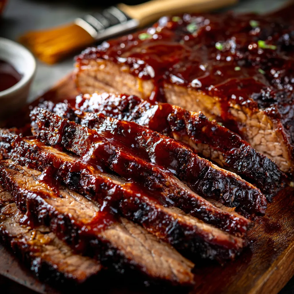 A close up of a delicious barbecue ribs.
