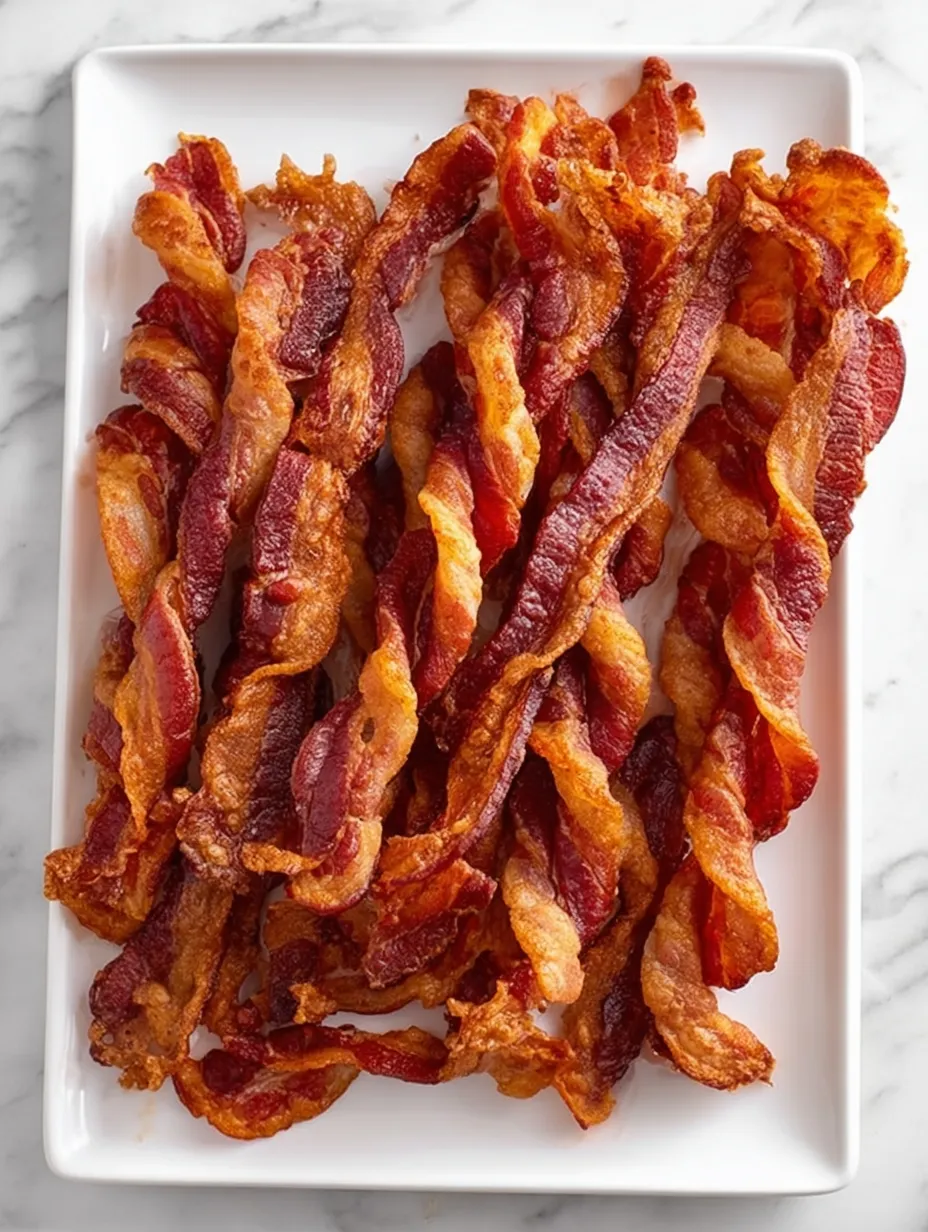 Bacon on a plate.