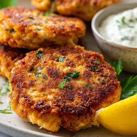 A plate of food with a lemon wedge on it.