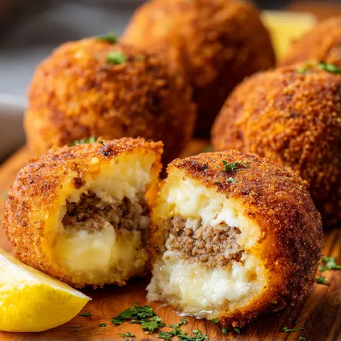 A plate of food with a lemon wedge on it.