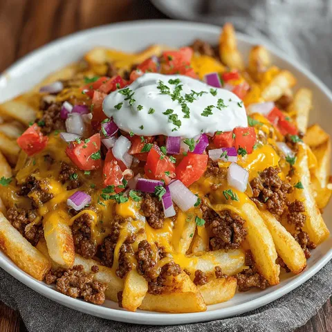 A plate of food with a white sauce on top.