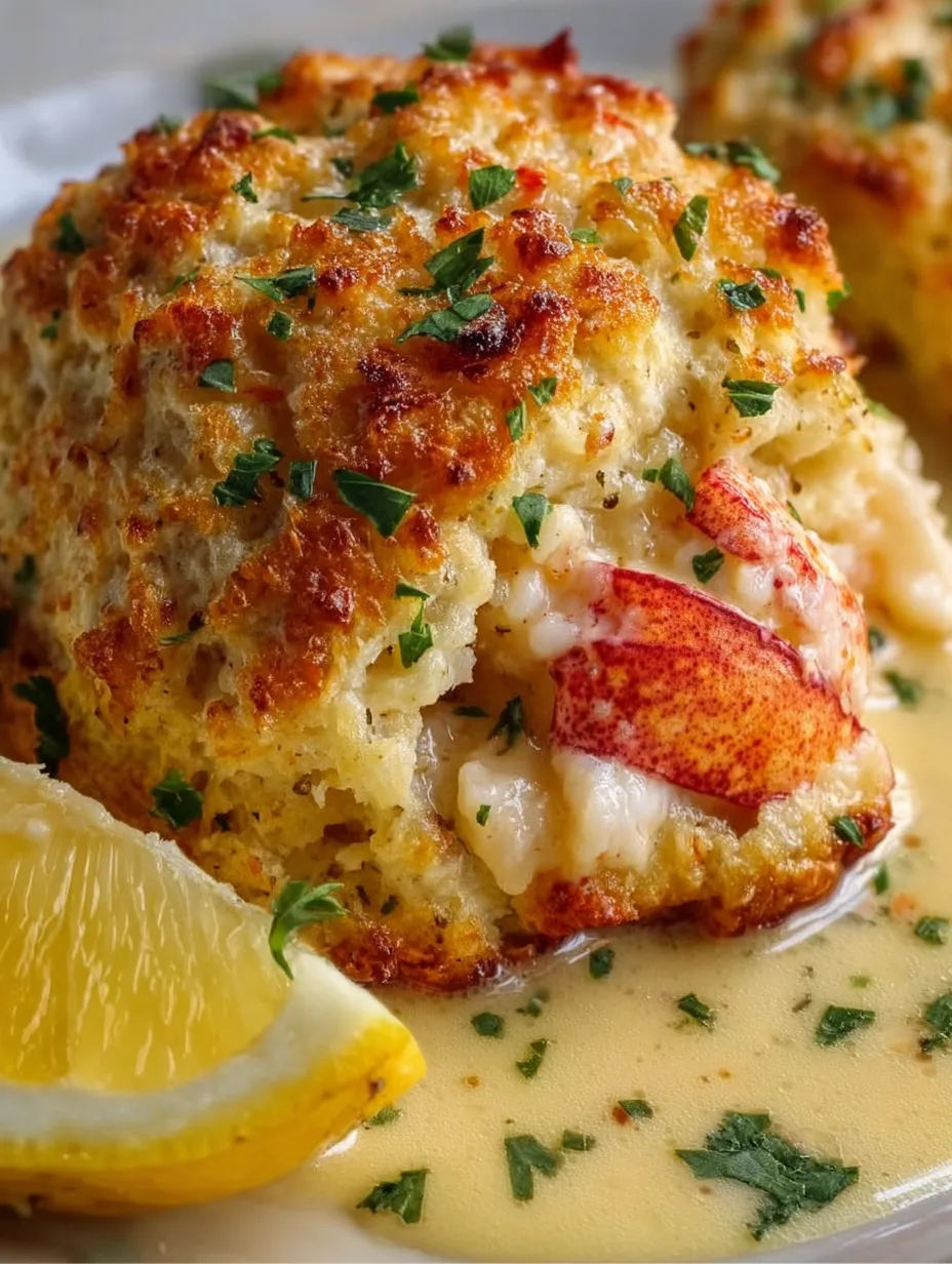 A piece of food with a lemon wedge on top.