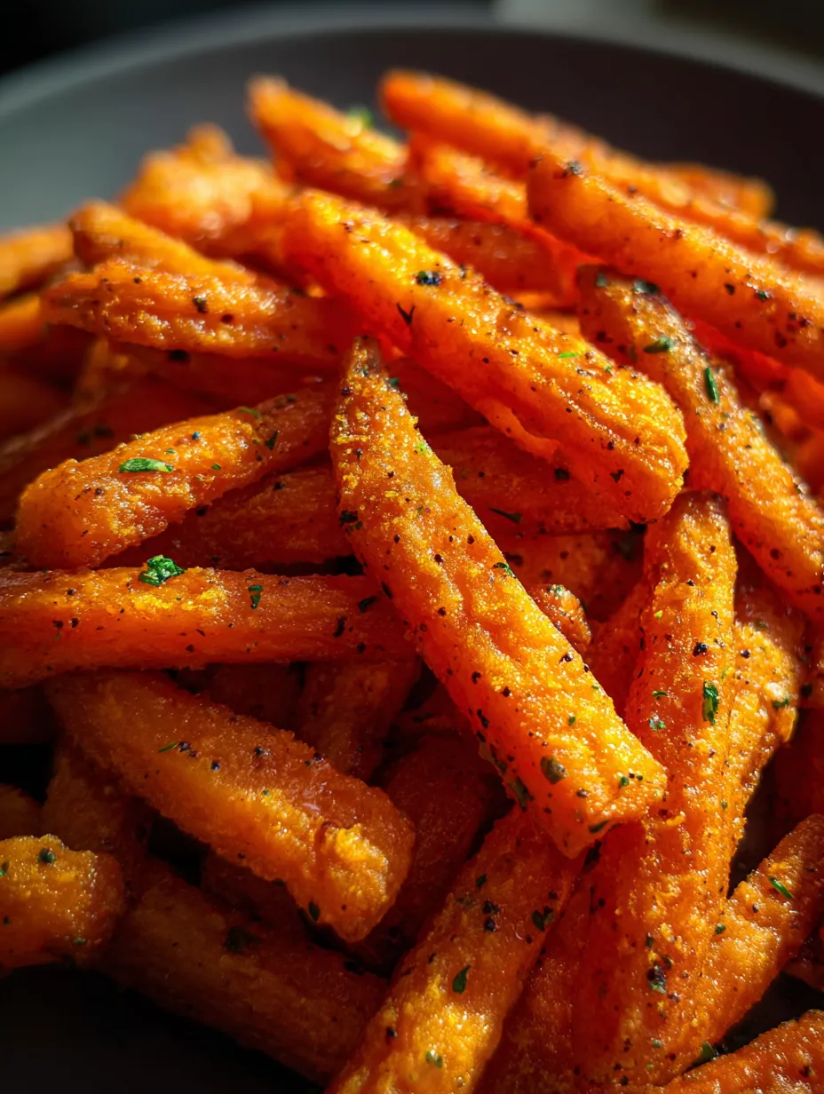 A pile of fries with black spices on top.