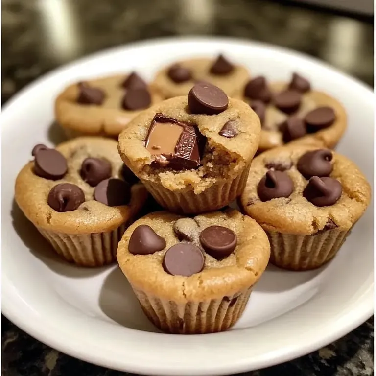 A plate of delicious chocolate chip cookies.