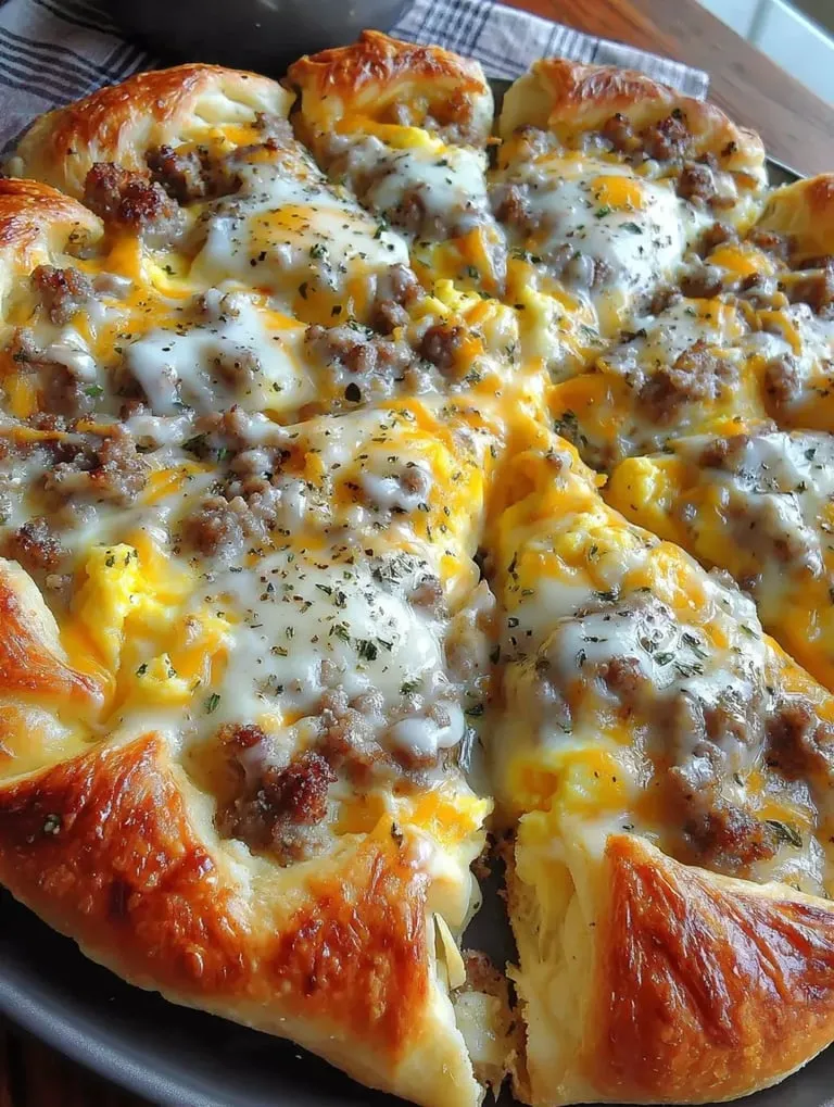 A pizza with cheese and sausage on top.