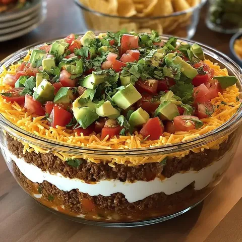A bowl of food with chips and guacamole.
