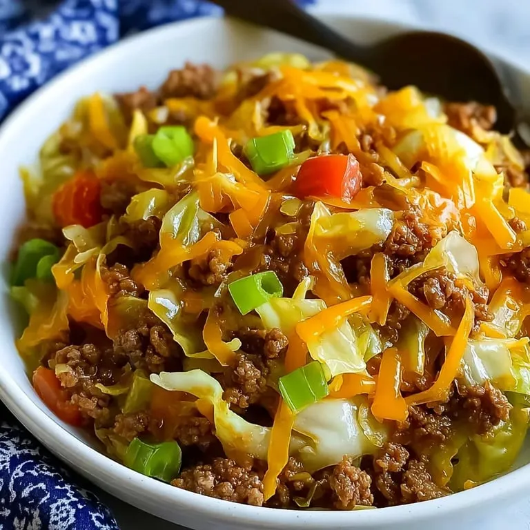 A bowl of food with cheese and vegetables.